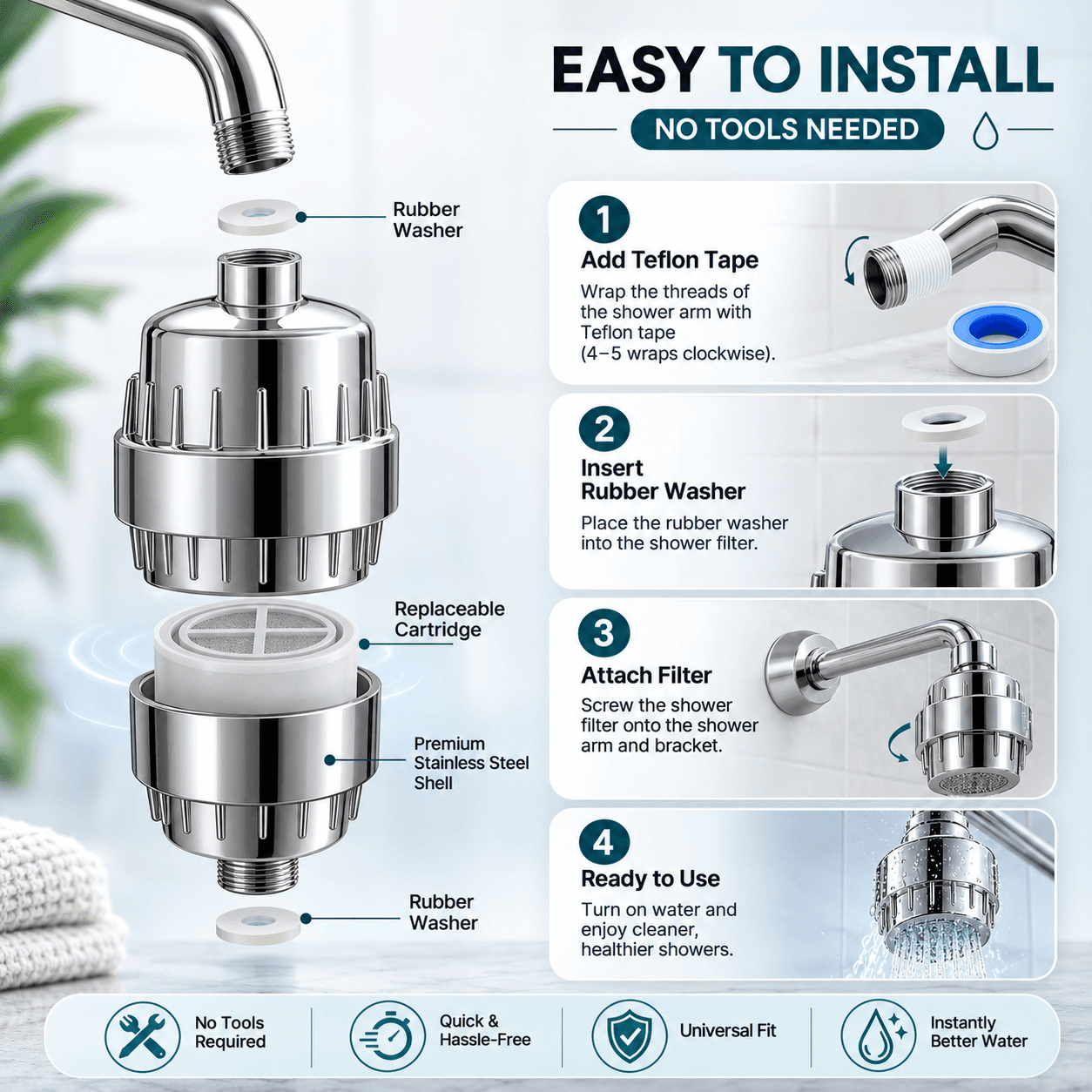 Step-by-step shower filter installation guide